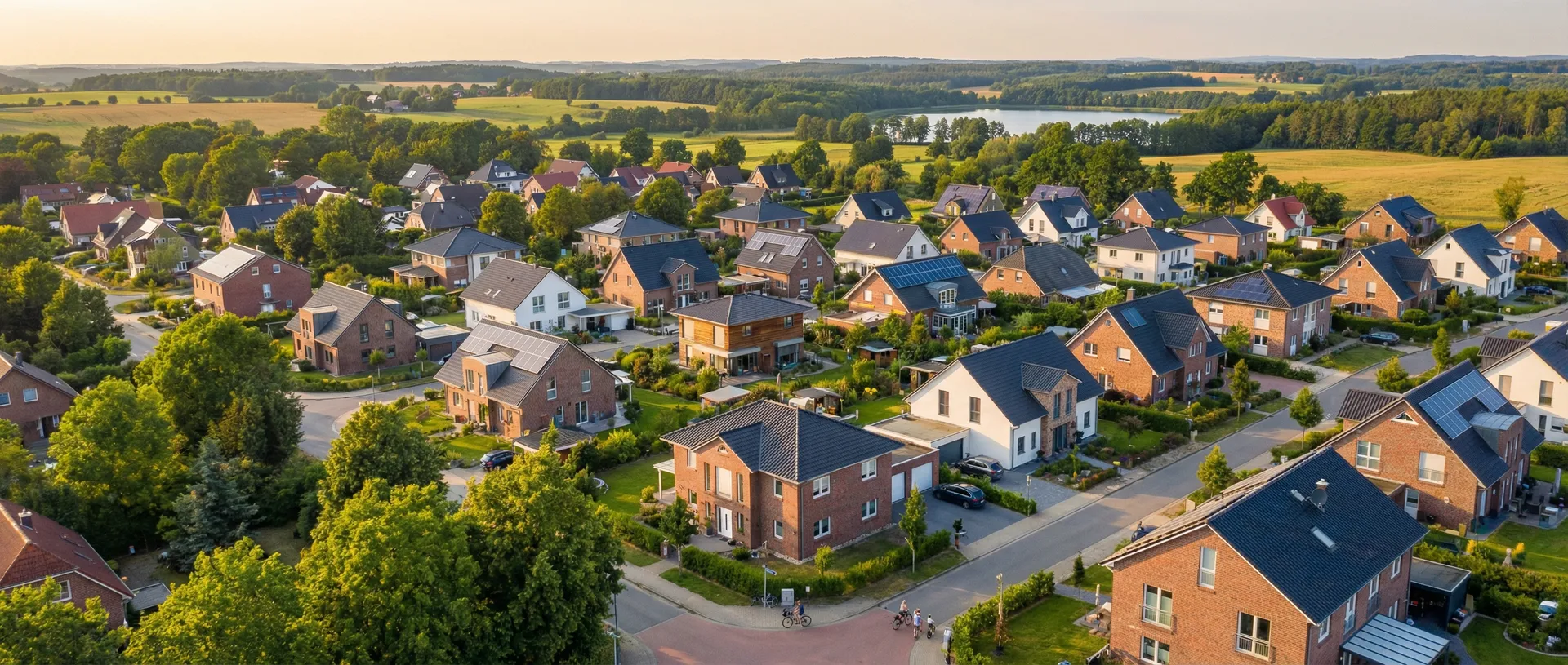 Luftaufnahme Wohnsiedlung Mecklenburgische Seenplatte - Skylar Immobilien